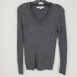 LOFT‎ Metallic Cable Knit Sweater